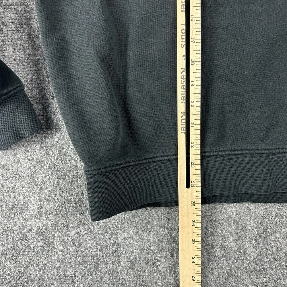 Jordan Flight Hoodie Mens Medium Black‎ Teal Script Logo Pullover Sweatshirt